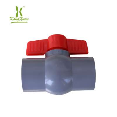 Hot selling Plastic Socket Thread Ship handle PVC Ball Valve