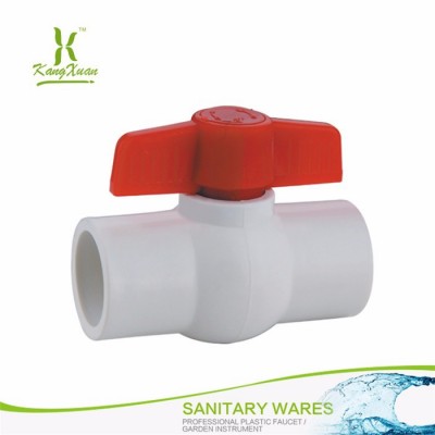 High pressure Unthreaded White plastic upvc ball valve